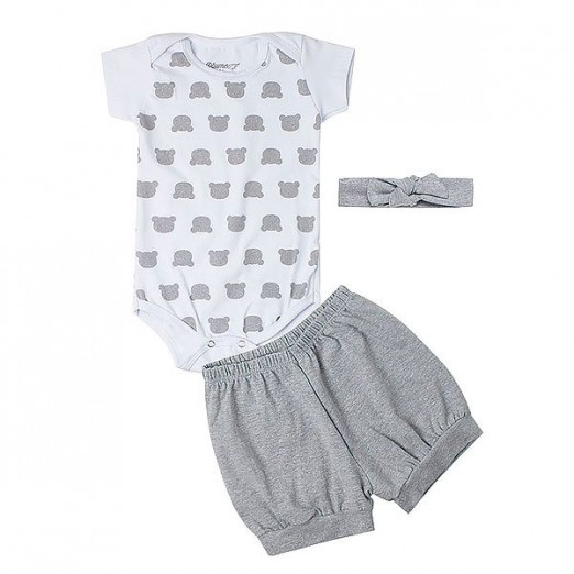 Conjunto Infantil Bebê Body Com Tiara Tamanho GG Cauã Baby