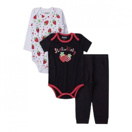 Kit Body Infantil Para Bebês 100% Algodão Cauã Baby