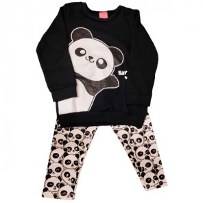 Conjunto Infantil Feminino Manga Longa 2 Anos Kamylus