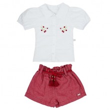 Conjunto Party Blusa C/Short Linha Celebration Tam 4 Anos Growup