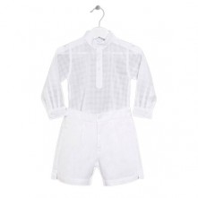 Conjunto Social Infantil Masculino Branco 02 Anos Laureh 