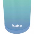 Garrafa Térmica Parede Dupla Em Aço Inox Com Canudo Azul Buba 400ml