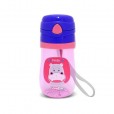 Copo Infantil De Tritan Cinza e Pink Comtac 350ml