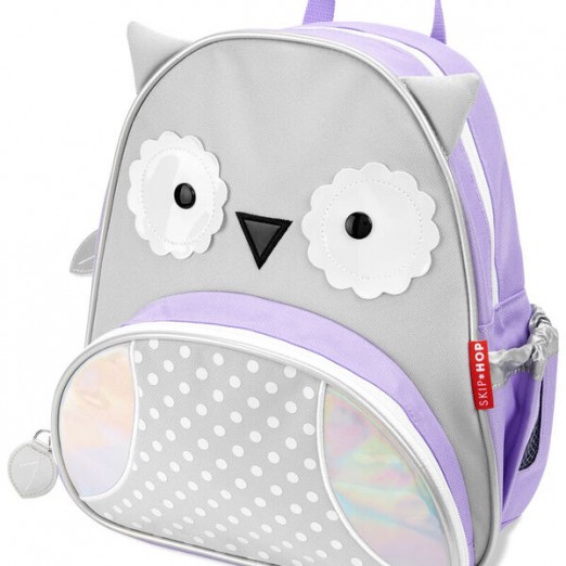 Mochila Infantil Skip Hop Coruja Lilas e Branco