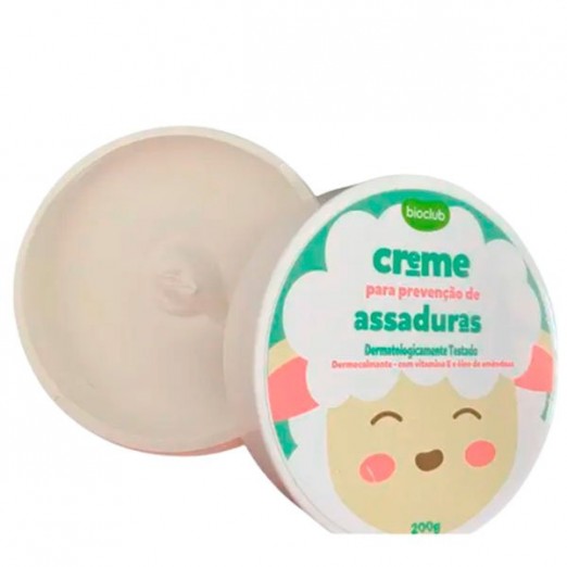 Creme Para Prevenção De Assaduras Bioclub Dermocalmante Com Óleio de Amêndoas 200g