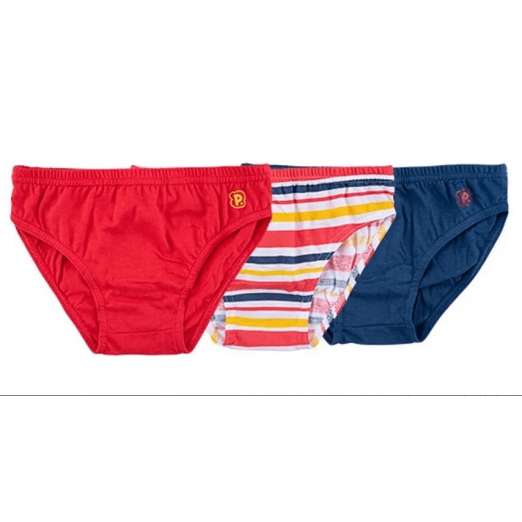 Kit Com 3 Unidades de Cueca Infantil 1 Ano Pimpolho