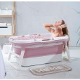 Banheira Dobrável Térmica Grande Rosa A Partir De 10 Meses Baby Pil