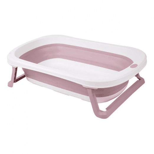 Banheira pequena dobrável rosa baby pil