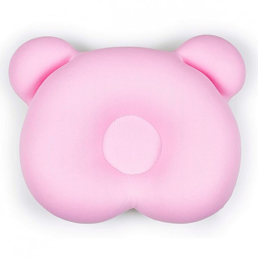 Baby pil almofada ergonômica urso rosa