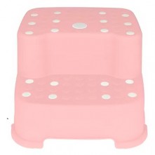 Degrau Duplo Infantil Antiderrapante Rosa Buba 