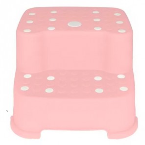 Degrau Duplo Infantil Antiderrapante Rosa Buba 