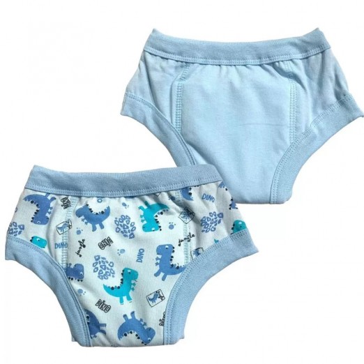 Cueca Desfralde Reutilizável Diurna Tema Dino Tamanho G Eco Kids