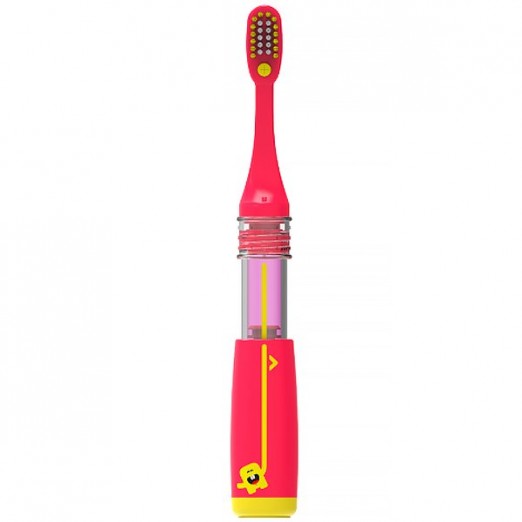 Escova de Dente Rosa Infantil Com Armazenamento para Pasta de Dente Brush Angie