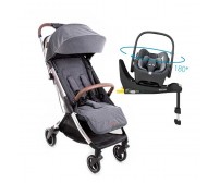 Carrinho de Bebê Maxi Cosi TS Eva Luxe Trio Isofix 360 Twillic Grey