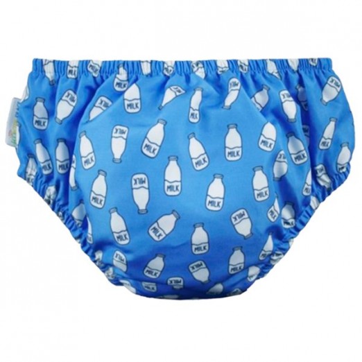 Fralda De Banho Para Piscina Reutilizável Para Bebê Milk Azul Ecokids 12 Meses