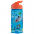 Garrafa Infantil Com Canudo Retrátil Aventuras Azul Pirata Buba 380Ml