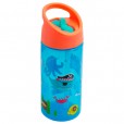 Garrafa Infantil Com Canudo Retrátil Aventuras Azul Pirata Buba 380Ml