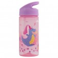 Garrafa Infantil Com Canudo Retrátil Aventuras Rosa Princesa Buba 400Ml