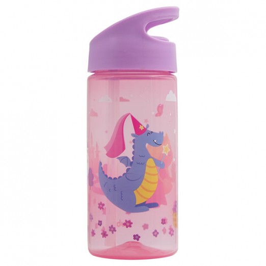 Garrafa Infantil Com Canudo Retrátil Aventuras Rosa Princesa Buba 400Ml