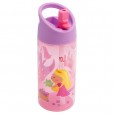 Garrafa Infantil Com Canudo Retrátil Aventuras Rosa Princesa Buba 400Ml