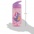 Garrafa Infantil Com Canudo Retrátil Aventuras Rosa Princesa Buba 400Ml