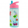 Garrafa Infantil Com Canudo Retrátil Aventuras  Verde Sereia Buba 400Ml