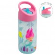 Garrafa Infantil Com Canudo Retrátil Aventuras  Verde Sereia Buba 400Ml