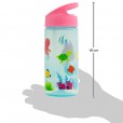 Garrafa Infantil Com Canudo Retrátil Aventuras  Verde Sereia Buba 400Ml