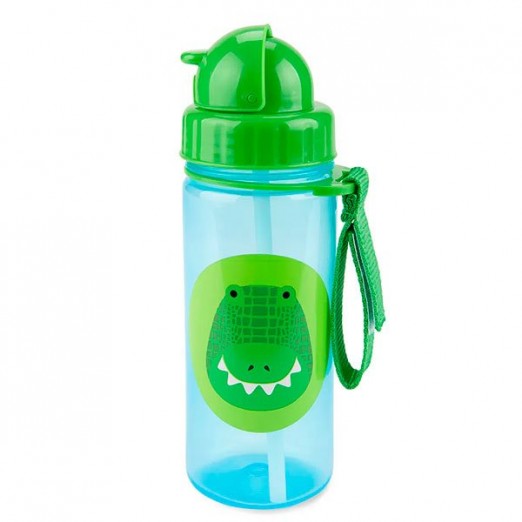 Garrafa Infantil Flip Zoo Verde Crocodilo Skip Hop 385Ml