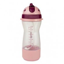 Garrafa Infantil Porta Biscoito Rose 350ml Clingo