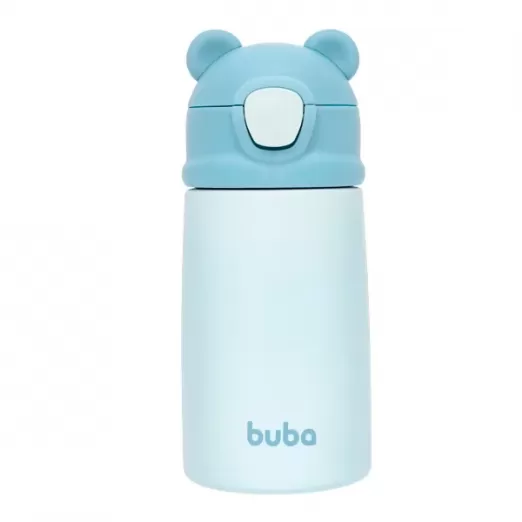 Garrafa Térmica Parede Dupla Urso Azul Buba