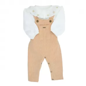 Jardineira Infantil Com Body 3m Grow Up