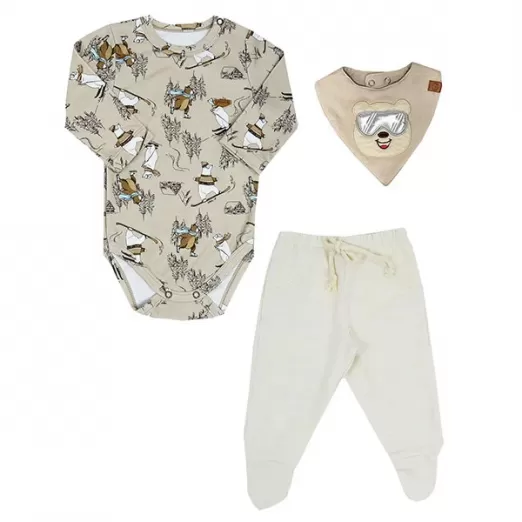 Conjunto Pagão Infantil urso polar 3 Meses Grow Up