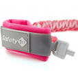 Pulseira Guia Segurança Unicórnio Rosa Com Chave Safety