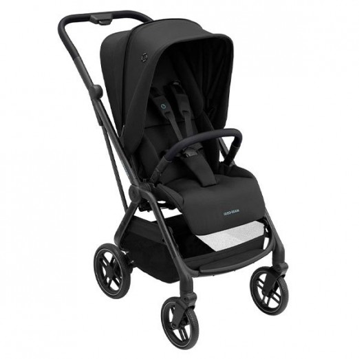 Carrinho Bebê Travel System Leona2 Essential Black  Fechamento Automático Maxi Cosi