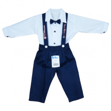 Conjunto Batizado Infantil Masculino Fustão M Piu Ducci