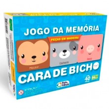 Jogo Da Memória Infantil Cara De Bicho Pais & Filhos