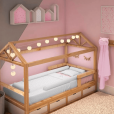 Jogo Para Mini Cama Mami Bichuus 3 Peças Rosa Papi