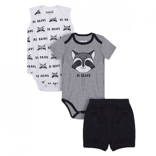 Kit Body Infantil Para Bebês 100% Algodão Cauã Baby