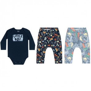 Kit Masculino Infantil Azul Marinho Tamanho M Elian