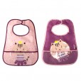 Kit Babadores Infantis Para Menina Com Bolso Coletor Gata Milky Rosa Clingo