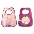 Kit Babadores Infantis Para Menina Com Bolso Coletor Gata Milky Rosa Clingo