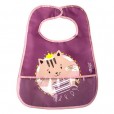 Kit Babadores Infantis Para Menina Com Bolso Coletor Gata Milky Rosa Clingo