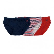 Kit Com 3 Unidades de Cueca Infantil 1 Ano Pimpolho