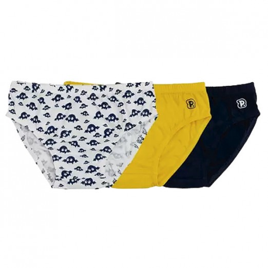 Kit Com 3 Unidades de Cueca Infantil 1 Ano Pimpolho