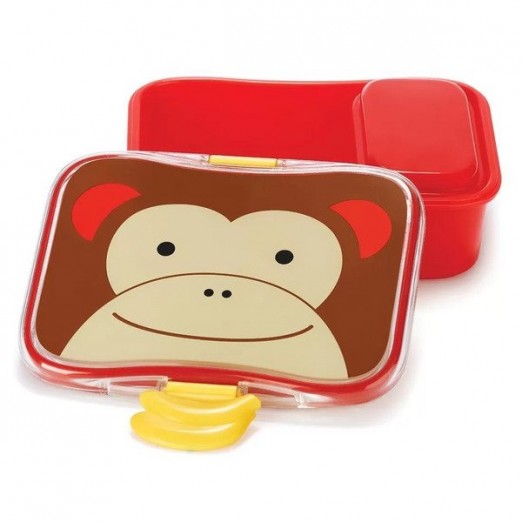 Kit Lanche Para Menino Com Divisória Macaco Skip Hop Vermelho