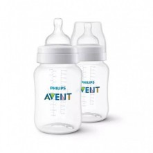 Kit Mamadeiras Airflex Classic Transparente 260ml Avent