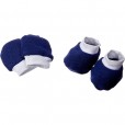 Kit maternidade tricot de malha azul 3 itens mami