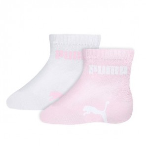  Kit Meia Infantil Feminino Puma Branca E Rosa  Tam 17 À 20 Selene