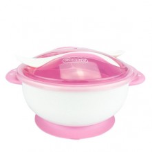 Kit Refeição Bowl Infantil Rosa Pimpolho